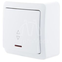 Выключатель проходной 1-кл. 1п ОП Viola 10А IP20 с подсветкой бел. LEZARD 751-0200-114