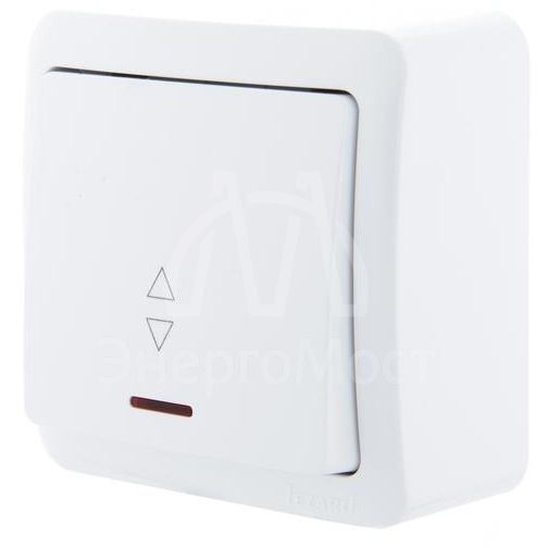 Выключатель проходной 1-кл. 1п ОП Viola 10А IP20 с подсветкой бел. LEZARD 751-0200-114