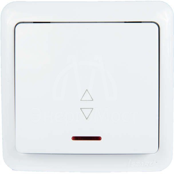 Выключатель проходной 1-кл. 1п ОП Viola 10А IP20 с подсветкой бел. LEZARD 751-0200-114