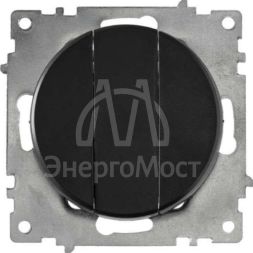 Механизм выключателя 3-кл. СП Florence 10А IP20 черн. 1E31901303 OneKeyElectro 2172826