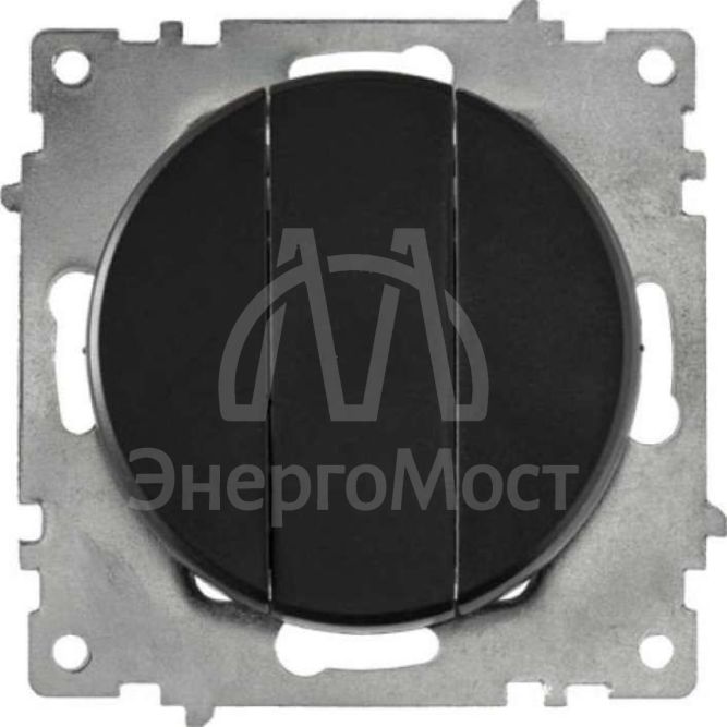 Механизм выключателя 3-кл. СП Florence 10А IP20 черн. 1E31901303 OneKeyElectro 2172826
