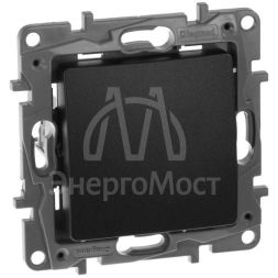 Механизм переключателя 1-кл. СП Etika 10А IP20 250В 10AX авт. зажимы антрацит Leg 672605