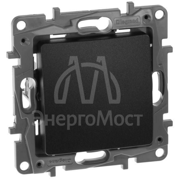 Механизм переключателя 1-кл. СП Etika 10А IP20 250В 10AX авт. зажимы антрацит Leg 672605