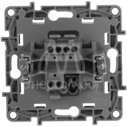 Механизм переключателя 1-кл. СП Etika 10А IP20 250В 10AX авт. зажимы антрацит Leg 672605