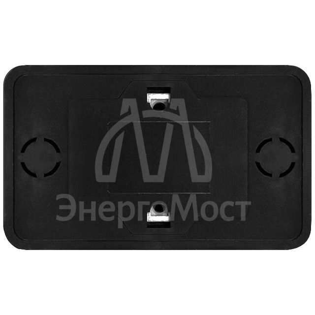 Розетка 2-м ОП Олимп 16А IP20 без заземл. черн. Universal 2215