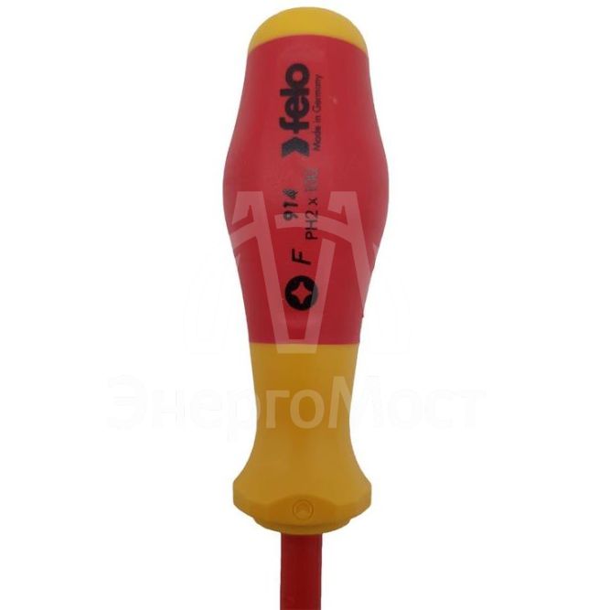 Отвертка диэлектрическая крестовая PH2х100 Felo 91420390