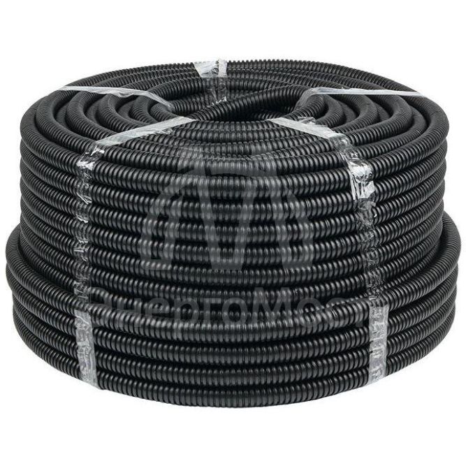 Труба гофрированная ПНД d20мм с протяжкой черн. (уп.100м) Plast PROxima EKF tpnd-20