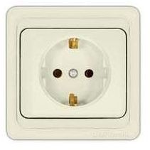 Розетка 1-м СП Валери 16А с заземл. сл. кость UNIVersal Б-В0028