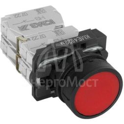 Кнопка КМЕ4522м-красный-2но+2нз-цилиндр-IP54 КЭАЗ 293182