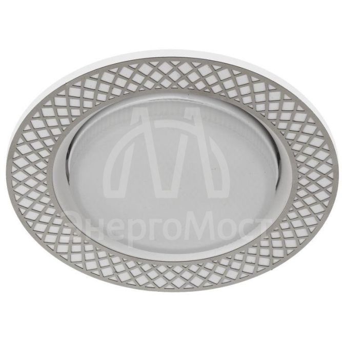 Светильник KL79 WH/CH 13Вт GX53 220В точечный круглый бел./хром. ЭРА Б0037366