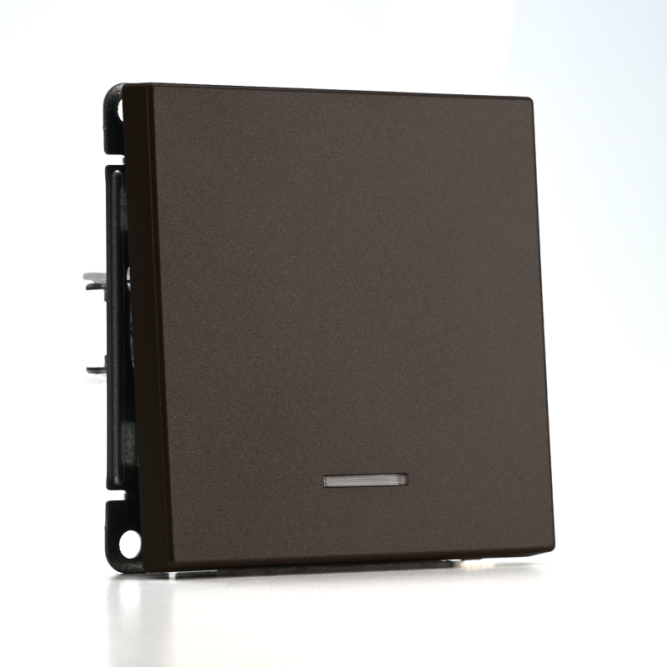 Выключатель 1-кл. ArtGallery (сх. 1а) 10AX с подсветкой механизм мокко SE GAL000613