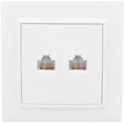 Розетка компьютерная 2-м СП Минск RJ45 бел. EKF ERK02-035-10