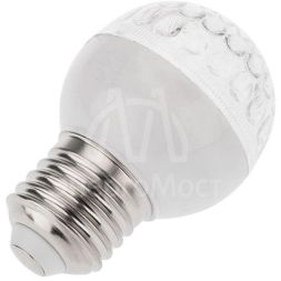 Лампа светодиодная 1Вт 9LED Шар d50 E27 тепл. бел. Neon-Night 405-216