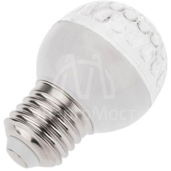 Лампа светодиодная 1Вт 9LED Шар d50 E27 тепл. бел. Neon-Night 405-216