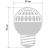 Лампа светодиодная 1Вт 9LED Шар d50 E27 тепл. бел. Neon-Night 405-216