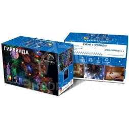 Гирлянда &amp;quot;ТВИНКЛ ЛАЙТ&amp;quot; (с контроллером) встроен. 120LED 15м 10Вт 220В бел. провод темн.-зел. ПВХ NEON-NIGHT 303-055