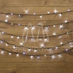 Гирлянда &amp;quot;ТВИНКЛ ЛАЙТ&amp;quot; (с контроллером) встроен. 120LED 15м 10Вт 220В бел. провод темн.-зел. ПВХ NEON-NIGHT 303-055