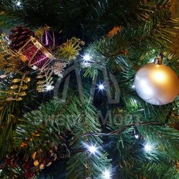 Гирлянда &amp;quot;ТВИНКЛ ЛАЙТ&amp;quot; (с контроллером) встроен. 120LED 15м 10Вт 220В бел. провод темн.-зел. ПВХ NEON-NIGHT 303-055