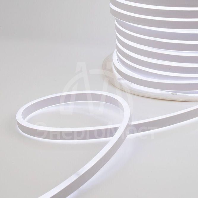 Шнур светодиодный гибкий неон LED SMD 8х16мм 120LED/м двустор. бел. (уп.100м) Neon-Night 131-095