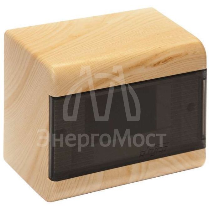 Щиток ОП Тусо 6мод. с прозр. двер. 160х132х93мм IP40 сосна на светл. основе Рувинил 68026-27М