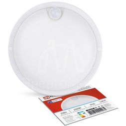 Светильник светодиодный герметичный СПП ИД-2065-КРУГ 20Вт 6500К 1800лм IP65 155мм с инфракрасным датчиком IN HOME 4690612044064