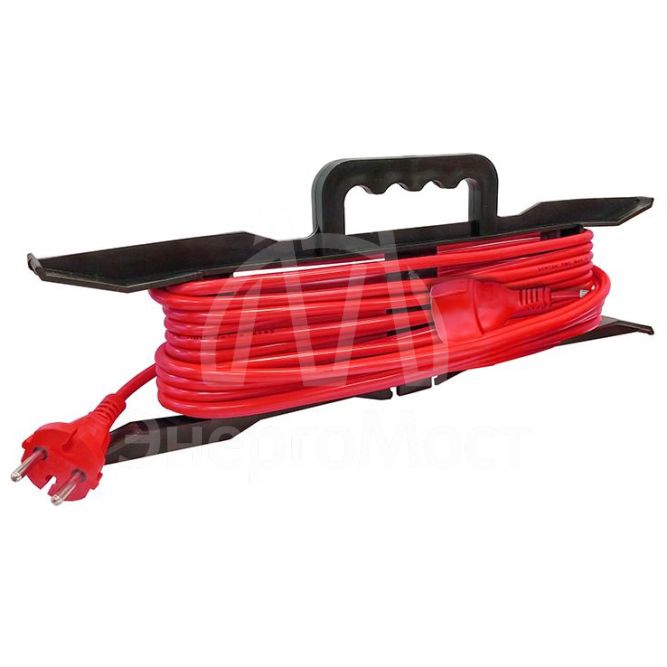 Удлинитель-шнур на рамке 1х10м без заземл. 10А IP20 2.2кВт ПВС 2х1 DOMTOK 2473