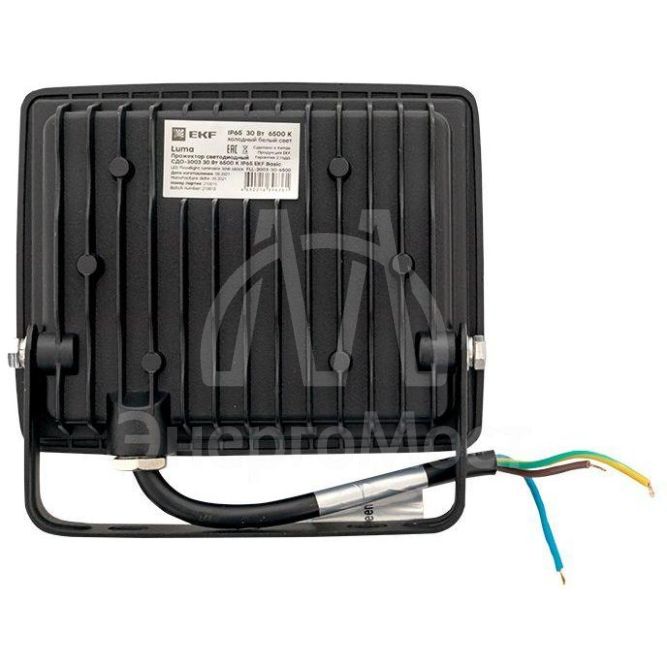 Прожектор светодиодный СДО-3003 30Вт 6500К IP65 Basic EKF FLL-3003-30-6500
