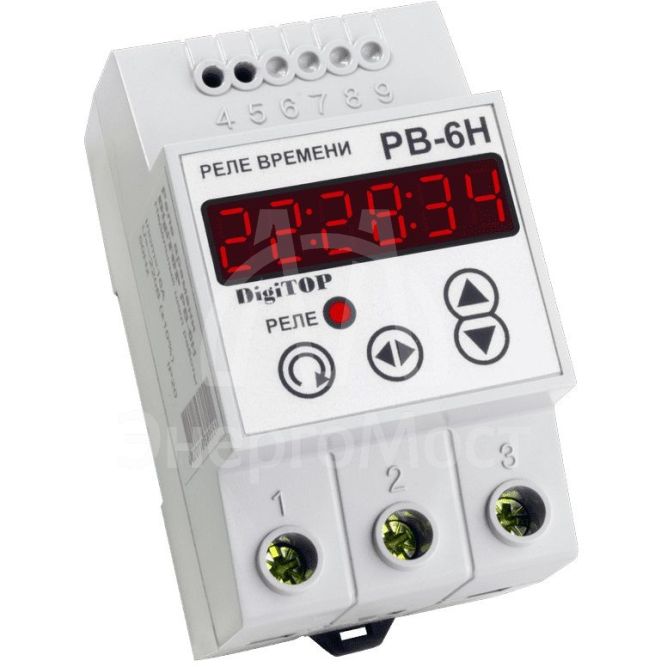 Программируемое реле времени DigiTOP РВ-6н (недельный режим) 46-316