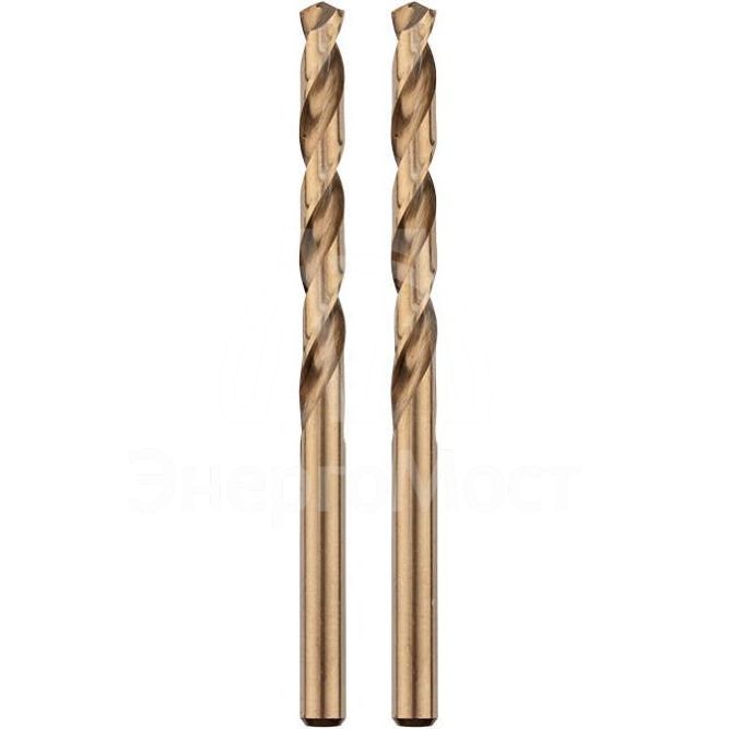 Сверло по металлу 3.2мм &amp;quot;Кобальт&amp;quot; (сталь HSS-Co 5% M35 P6M5K5) (уп.2шт) DIN 338 Rexant 91-0503