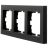 Рамка 3-местн. горизонт. VESNA черн. бархат LEZARD 742-4200-148