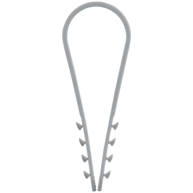 Дюбель-хомут 19х25мм для круглого кабеля нейлон сер. (уп.100шт) GENERICA UDH13-19-25-100-K03-G