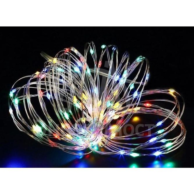 Гирлянда &amp;quot;Нить&amp;quot; LDM100M 100 разноцветных минисветодиодов 10м для помещений SHLights 4690601047335