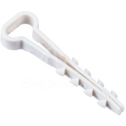 Дюбель-хомут 5х8мм для плоского кабеля нейлон бел. (уп.25шт) IEK UDH14-05-08-025-K01