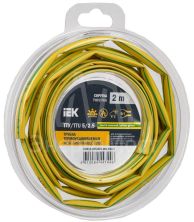 Трубка термоусадочная ТТУ нг-LS 5/2.5 желт./зел. (уп.2м) IEK UDR12-005-D25-002-K52-T