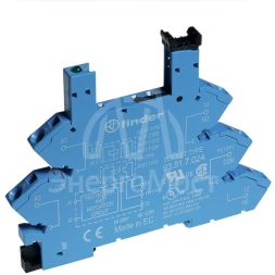 Розетка с безвинт. клеммами (пружинный зажим) для реле 34 серии 24В DC в комплекте пластик. клипса опции: LED FINDER 93517024