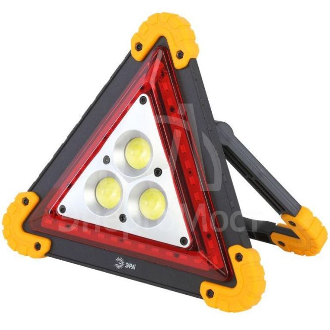 Фонарь автомобильный AA-801 аккумуляторный светодиодный аварийный знак (15Вт COB+LED power bank) ЭРА Б0052742