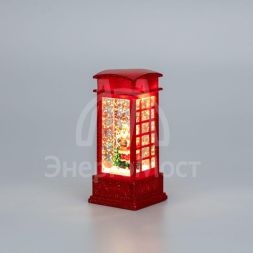 Светильник декоративный (фигура) &amp;quot;Телефонная будка&amp;quot; с эффектом снегопада и подсветкой Neon-Night 501-185
