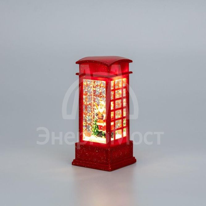 Светильник декоративный (фигура) &amp;quot;Телефонная будка&amp;quot; с эффектом снегопада и подсветкой Neon-Night 501-185