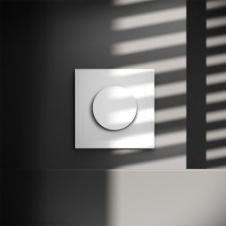 Светорегулятор поворотно-нажимной СП S70 600Вт механизм бел. матов. Voltum VLS070302