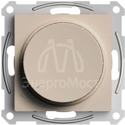 Светорегулятор поворотно-нажимной AtlasDesign (диммер) LED RC 400Вт мех. песочн. SE ATN001223