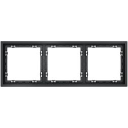 Рамка 3-м S70 пластик. графит Voltum VLS100307