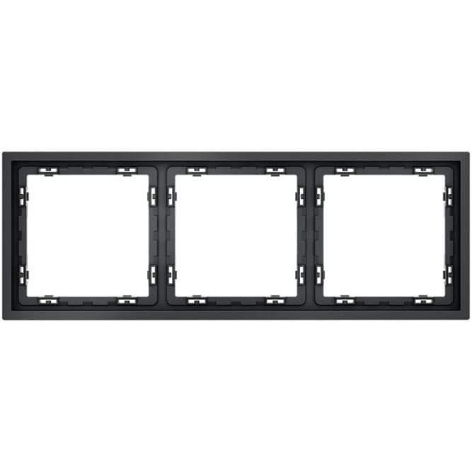 Рамка 3-м S70 пластик. графит Voltum VLS100307