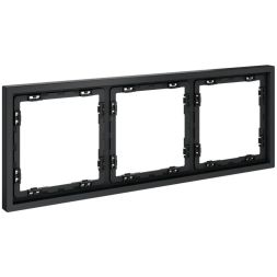 Рамка 3-м S70 пластик. графит Voltum VLS100307