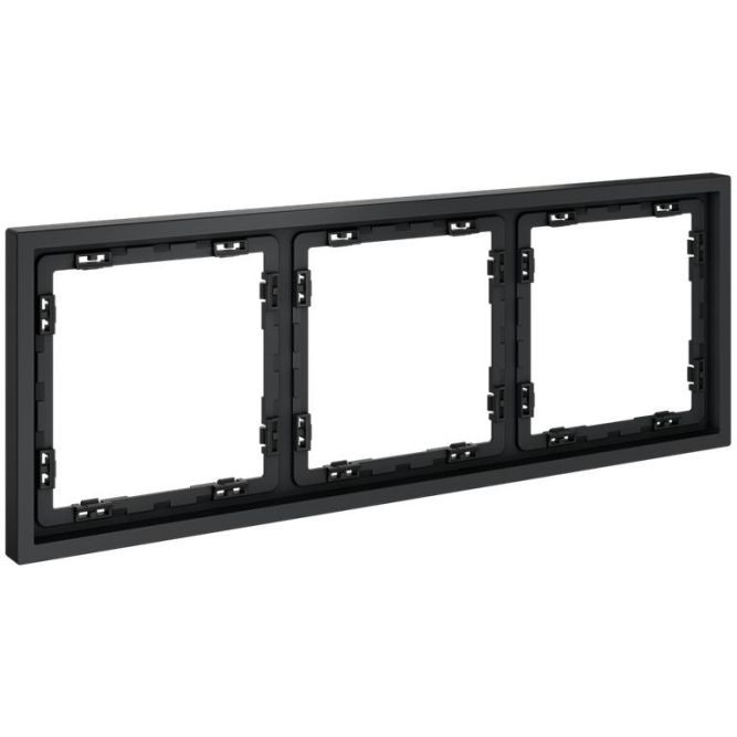 Рамка 3-м S70 пластик. графит Voltum VLS100307