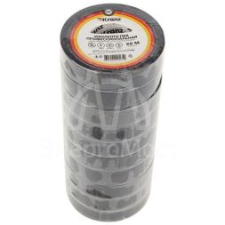 Изолента ПВХ профессиональная 0.18х19мм 20м черн. (уп.10шт) Kranz KR-09-2806