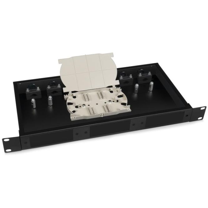 Кросс бокс оптический FO-19-3FP-BK 19дюйм 1U на 3 адаптерные панели черн. Cabeus 10799c