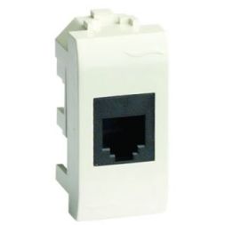 Розетка телефонная СП 1мод. Brava RJ12 бел. DKC 76120B