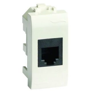Розетка телефонная СП 1мод. Brava RJ12 бел. DKC 76120B