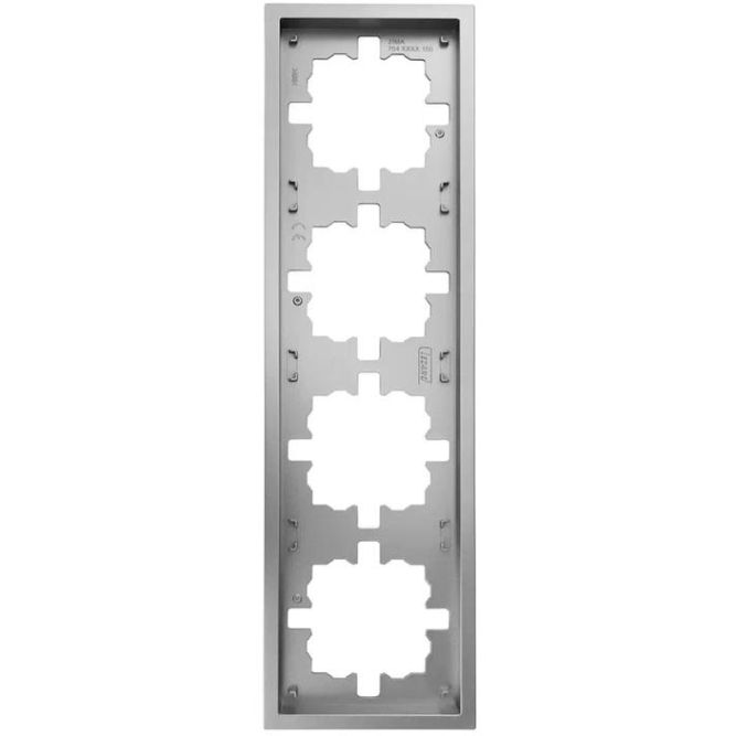 Рамка 4-мест. горизонт. ZIMA сер. матов. LEZARD 704-7400-149