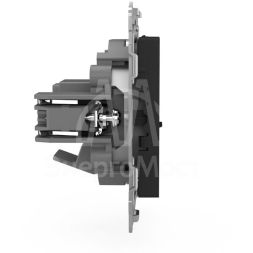 Розетка телефонная 1-м СП Pixel RJ11 механизм карбон TOKOV ELECTRIC TKE-PX-RT1-C14